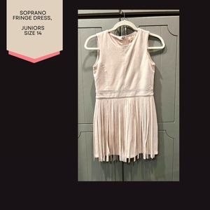Dress, Fringe, Suede, Juniors, Soprano, Size 14